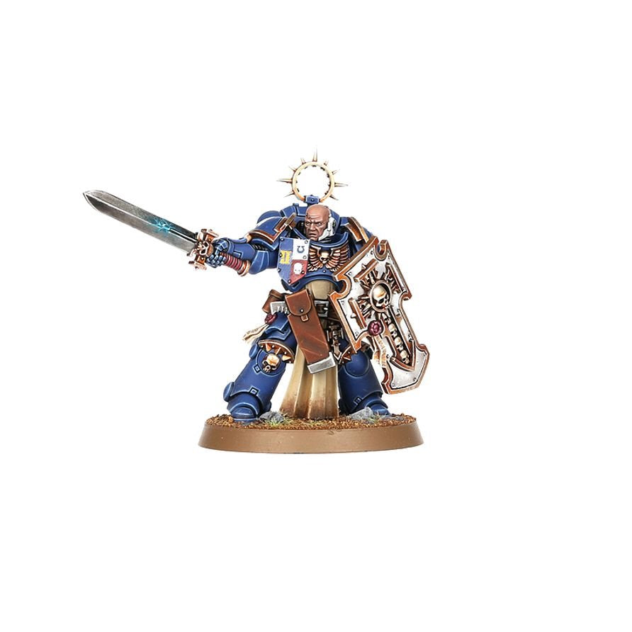 Warhammer 40,000 Space Marines Bladeguard Veteran Squad – 3 Plastic Miniatures with Power Swords & Storm Shields, Customizable Warhammer 40K Model Kit