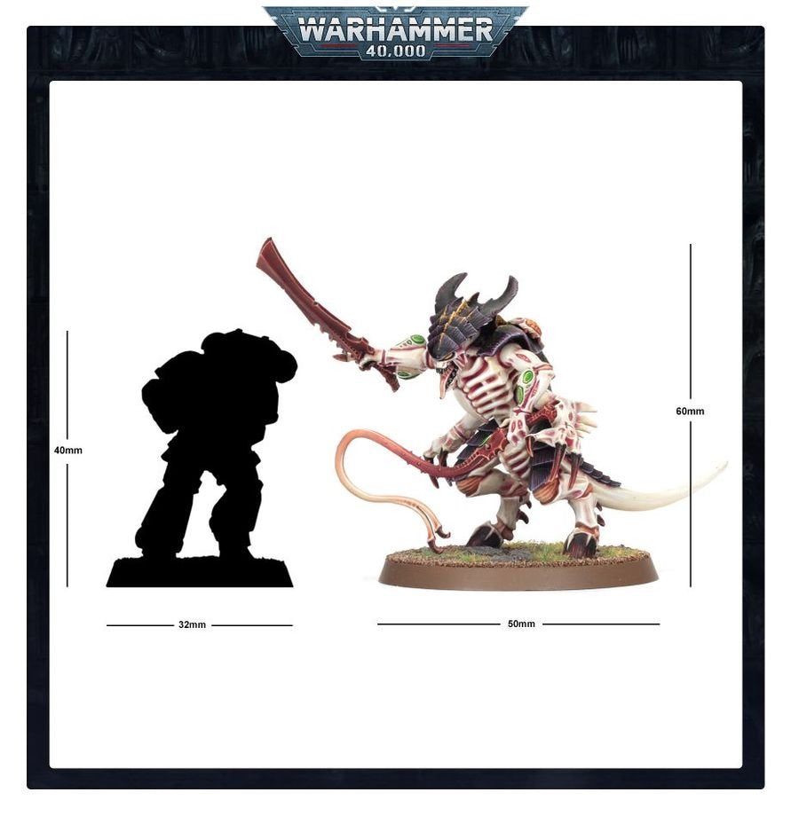 Warhammer 40,000 Tyranids Warriors Miniatures Kit – Build 3 Tyranid Warriors or Tyranid Prime – Customizable Bio-Weapons & Poses – Plastic Tabletop