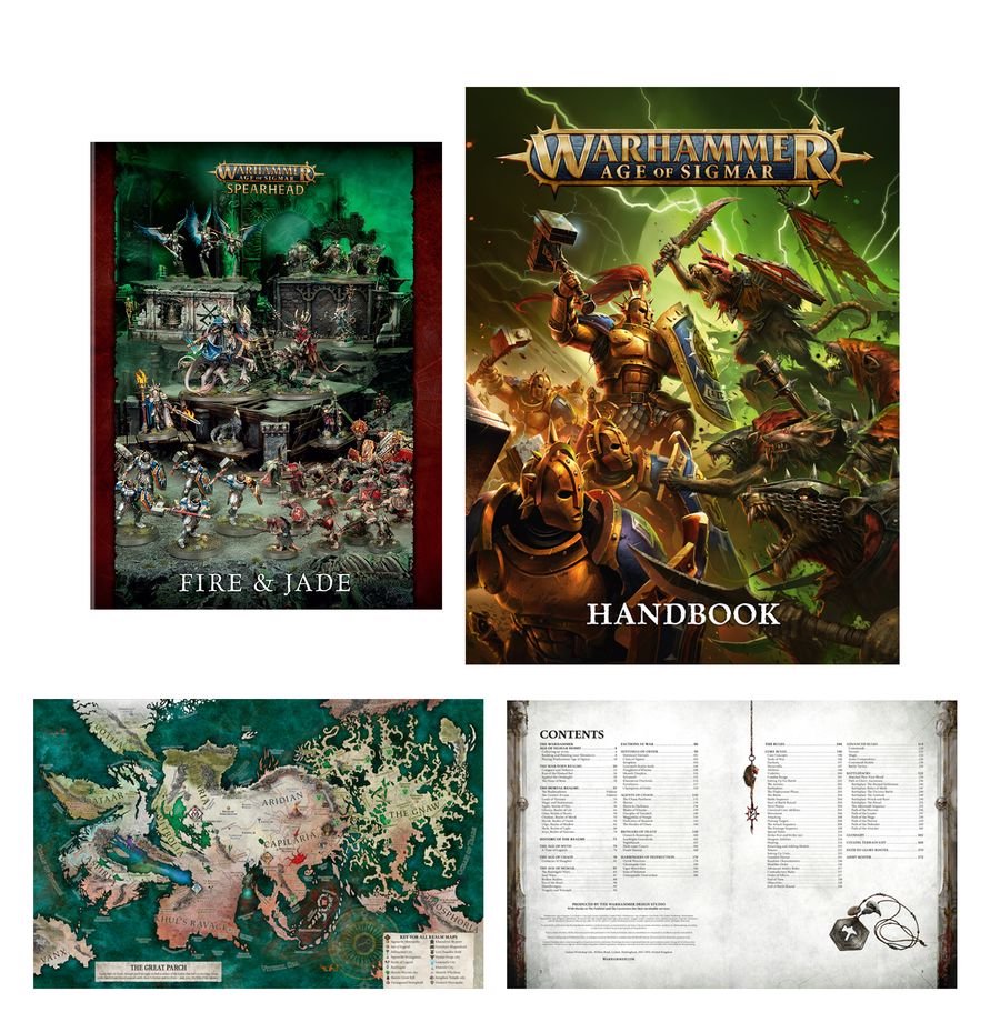 Warhammer Age of Sigmar: Ultimate Starter Set – Spearhead Starter Box with Stormcast Eternals & Skaven, 37 Push-Fit Miniatures, Gaming Mat, Dice &