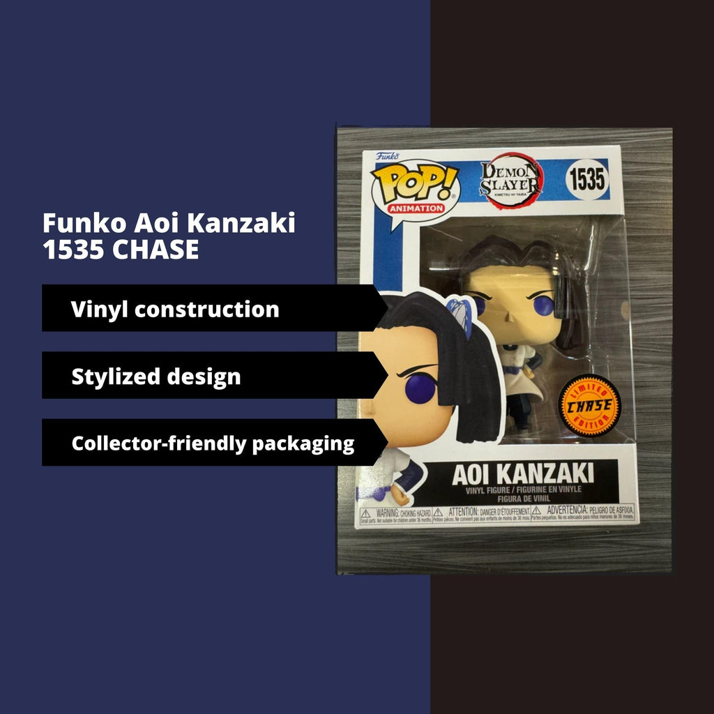 Aoi Kanzaki Funko Pop! Demon Slayer - Chase Limited Edition Vinyl Figure # 1535 with Display Box Protector Case
