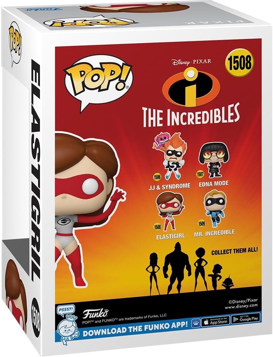 Elastigirl Funko Pop! The Incredibles 20th Anniversary - Approx. 4" Collectible B+W Chase Limited Edition Vinyl Figure #1508 with Display Box