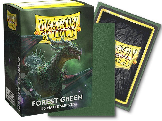Dragon Shield Standard Matte Card Sleeves Forest Green 100 Count, Textured Trading Card Sleeves for MTG, Pokémon, Lorcana, Flesh and Blood, Durable