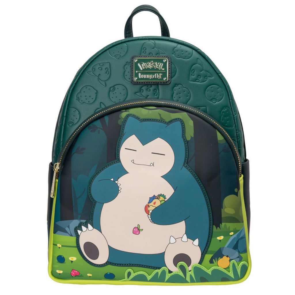 Pokemon Snorlax Midsize Backpack Entertainment Earth Exclusive by Loungefly, Faux Leather Backpack with Adjustable Straps, Limited Edition Pokemon