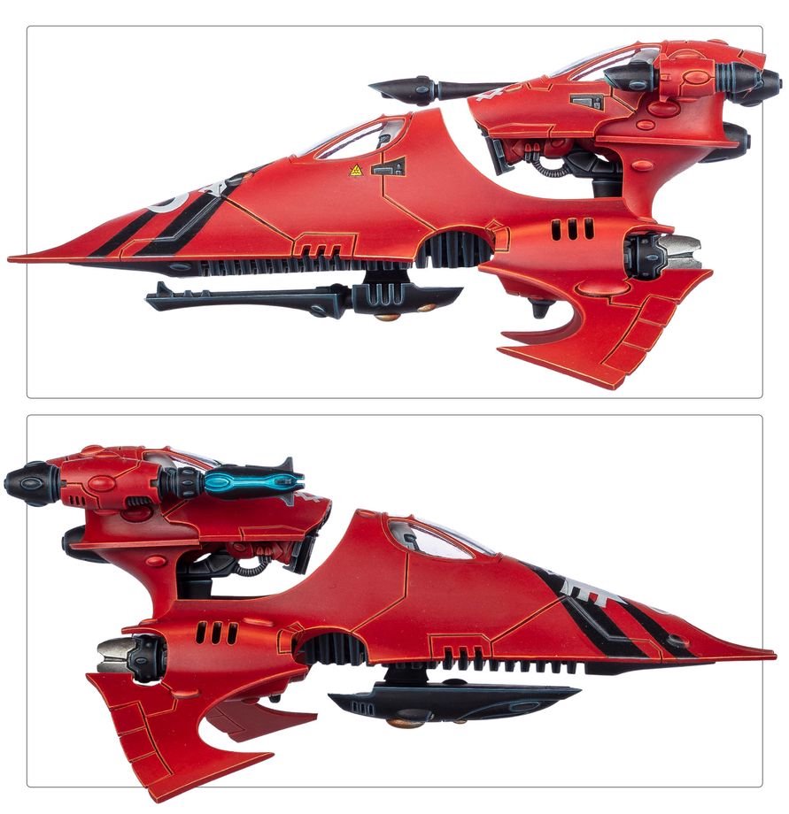 Warhammer 40,000 Aeldari Vyper / Starfang Plastic Model Kit – Customizable Fast Attack Skimmer Vehicle with Weapon Options, Transfer Sheet & Citadel