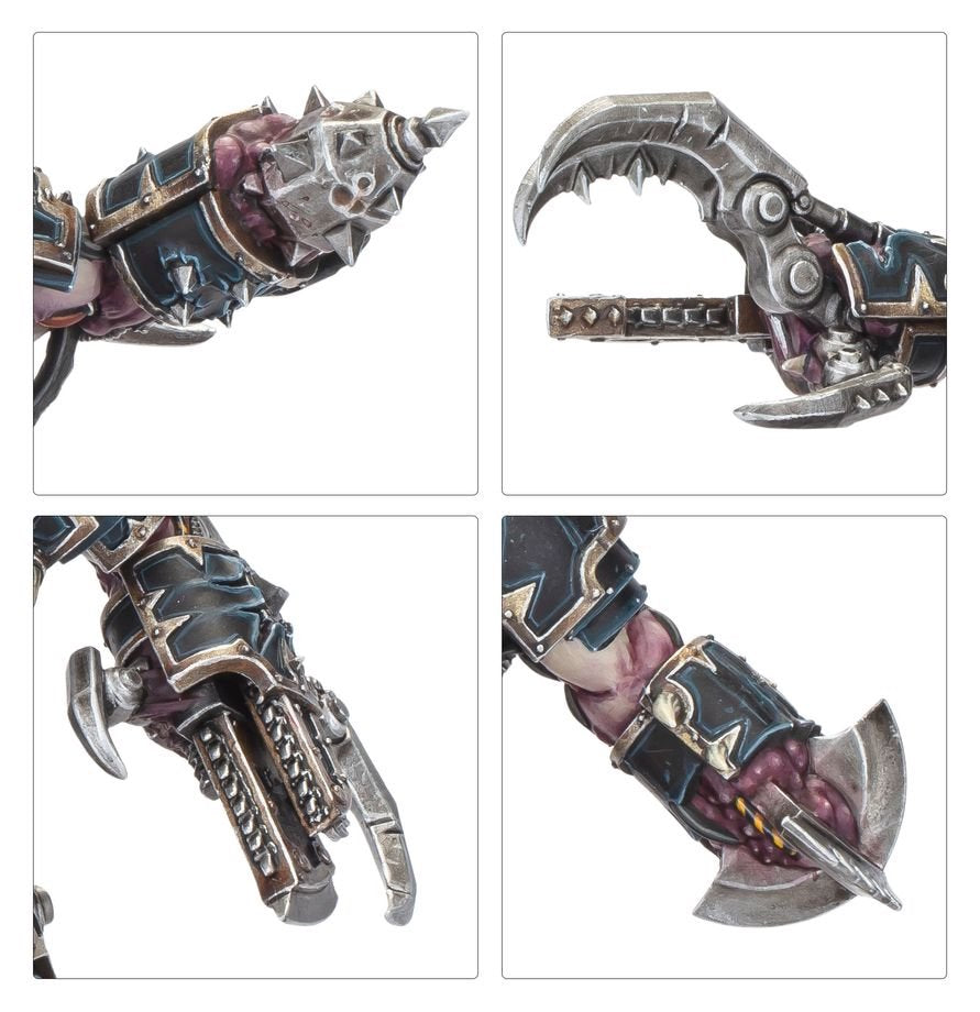 Warhammer 40,000 Chaos Space Marines Mutilators – 3 Multipart Plastic Miniatures with Interchangeable Weapons, Chaos Space Marines Army Unit, Citadel