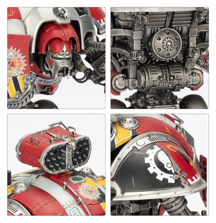 Warhammer 40K Imperial Knights Knight Questoris Model Kit – Multipart Plastic War Machine Figure with 6 Build Configurations for Warhammer 40,000