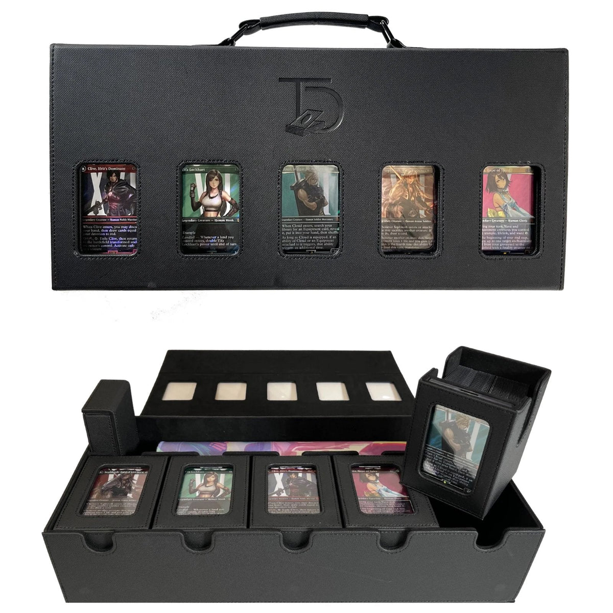 TopDeck Duelist Box Card Storage Case Holds 5 Deck Boxes Playmat Dice Trading Card Organizer