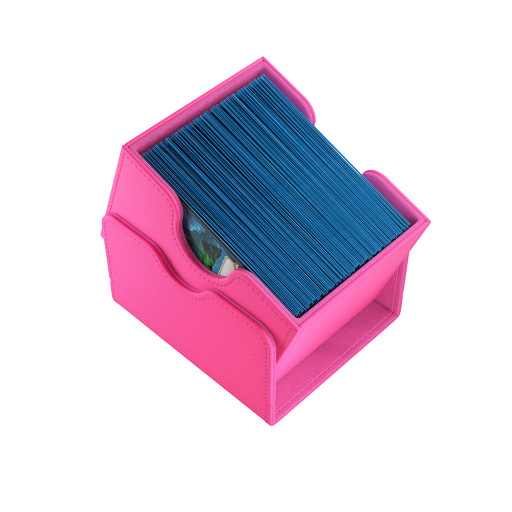 Gamegenic Sidekick 100+ XL Pink Convertible Deck Box for 100+ Double-Sleeved Cards, Magnetic Closure, Extra-Large Storage for Commander Decks, Tokens