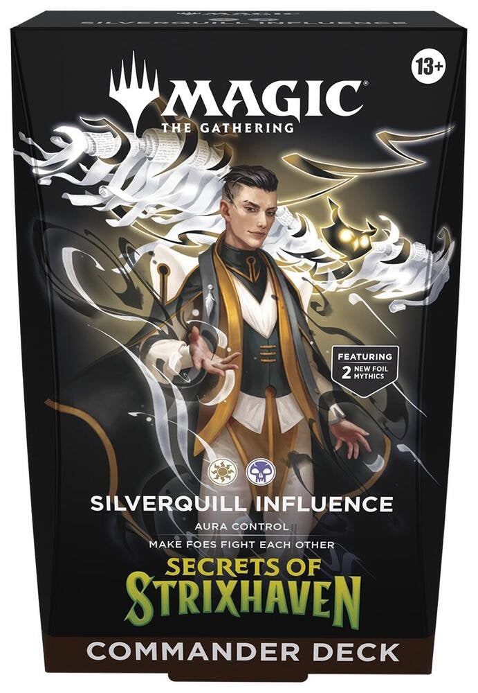MTG Silverquill Influence Commander Deck – Secrets of Strixhaven SOS 100-Card Ready-to-Play Magic: The Gathering Deck with Foil Legendary Creatures &