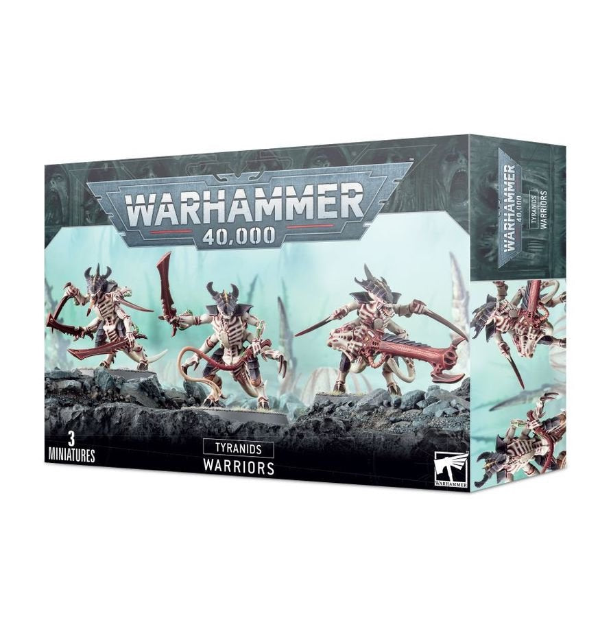 Warhammer 40,000 Tyranids Warriors Miniatures Kit – Build 3 Tyranid Warriors or Tyranid Prime – Customizable Bio-Weapons & Poses – Plastic Tabletop