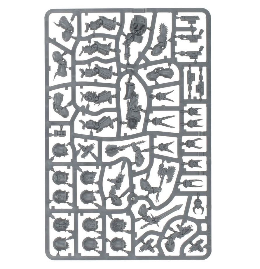 Warhammer 40,000 Chaos Space Marines Terminator Squad – 5 Chaos Terminators Miniatures with Customisable Weapons & Transfer Sheet – Plastic Model Kit
