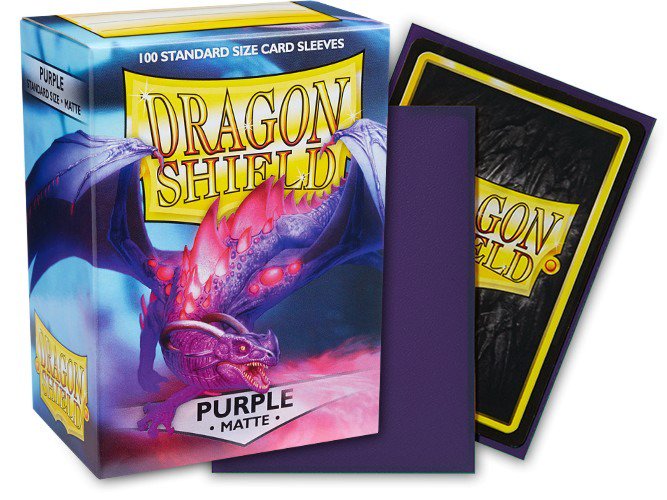 Dragon Shield Standard Matte Card Sleeves Purple 100 Count, Textured Deck Protector Sleeves for MTG, Pokémon, Lorcana, Flesh and Blood, Durable