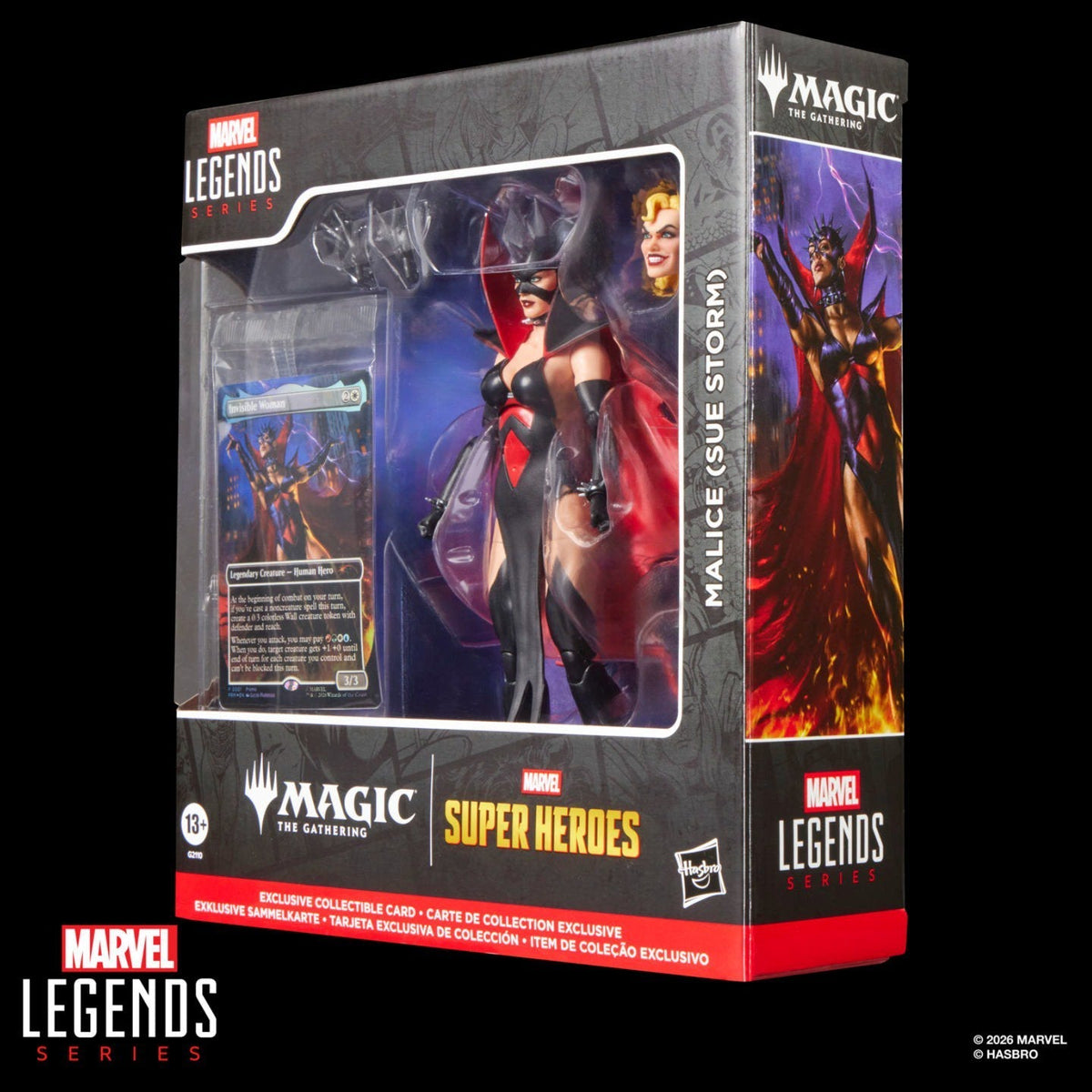 Magic: The Gathering Marvel Super Heroes Malice Sue Storm 6-Inch Action Figure with Exclusive Foil Trading Card, Marvel Legends Collectible Figure