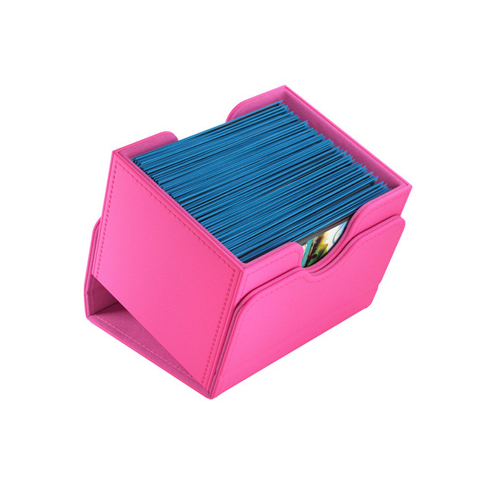 Gamegenic Sidekick 100+ XL Pink Convertible Deck Box for 100+ Double-Sleeved Cards, Magnetic Closure, Extra-Large Storage for Commander Decks, Tokens