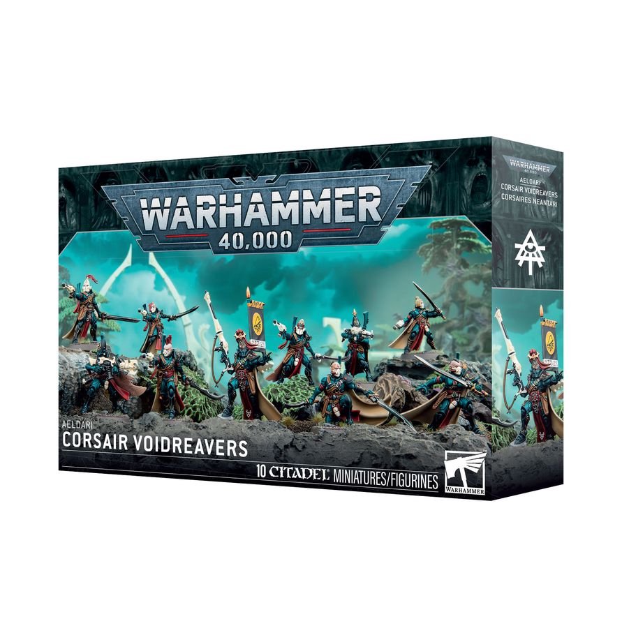 Warhammer 40,000 Aeldari Corsair Voidreavers – 10 Plastic Miniatures for Warhammer 40K, Elite Aeldari Infantry with Melee & Ranged Build Options