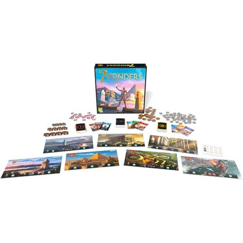 7 Wonders Board Game (New Edition) - Lead Your Civilization to Prosperity! Strategy Game for Kids and Adults, Ages 10+, 3-7 Players, 30 Minute