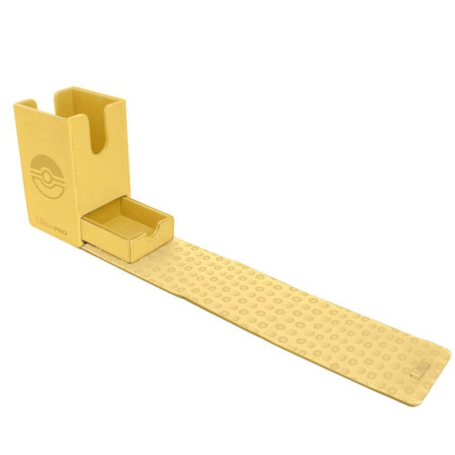 Ultra PRO Pokémon Pikachu Alcove Tower Deck Box – Official Pokémon TCG Premium Leatherette Card Storage Case Holds 100 Double-Sleeved Cards with