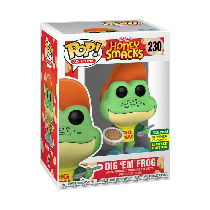 Dig Em Frog Funko Pop! Ad Icon Kellogg's Honey Smack - 2024 Summer Convention Limited Edition - Approx. 4.1" Exclusive Collectible Vinyl Figure #230