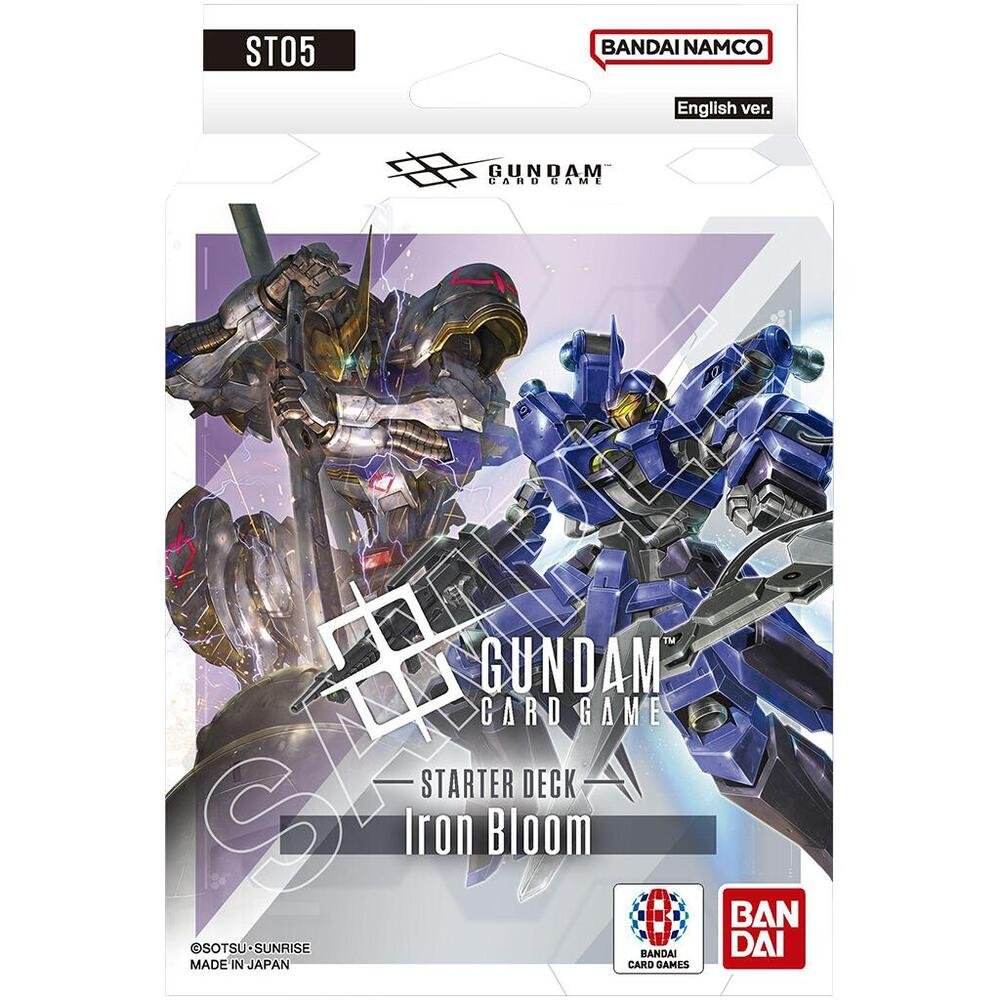 Gundam TCG Starter Deck 05 ST05 Iron Bloom Ready to Play Card Deck, Bandai Gundam Card Game Starter Deck