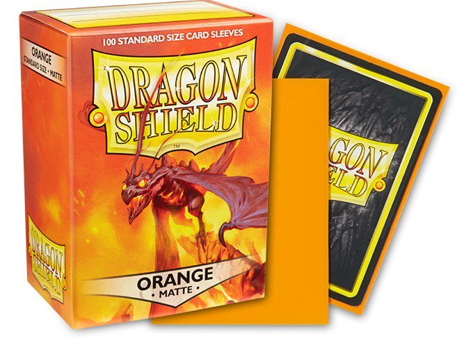 Dragon Shield Standard Matte Card Sleeves Orange 100 Count, Textured Protective Trading Card Sleeves for MTG, Pokémon, Lorcana, Flesh and Blood