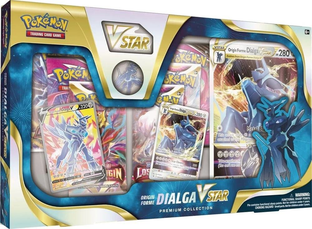 Pokémon TCG Origin Forme Dialga VSTAR Premium Collection – Pokémon Cards, Booster Packs, Collectible Card Games