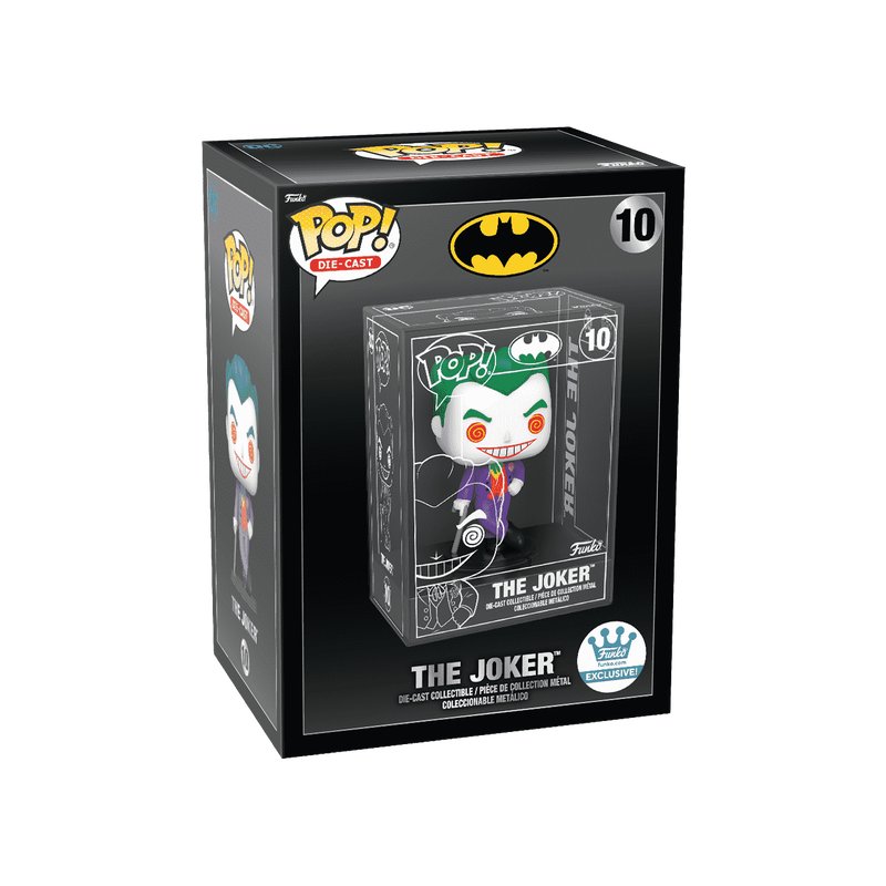 The Joker Funko Pop! DC Batman - Approx. 4.15" Die-Cast Exclusive Collectible Figure #10 with Acrylic Case