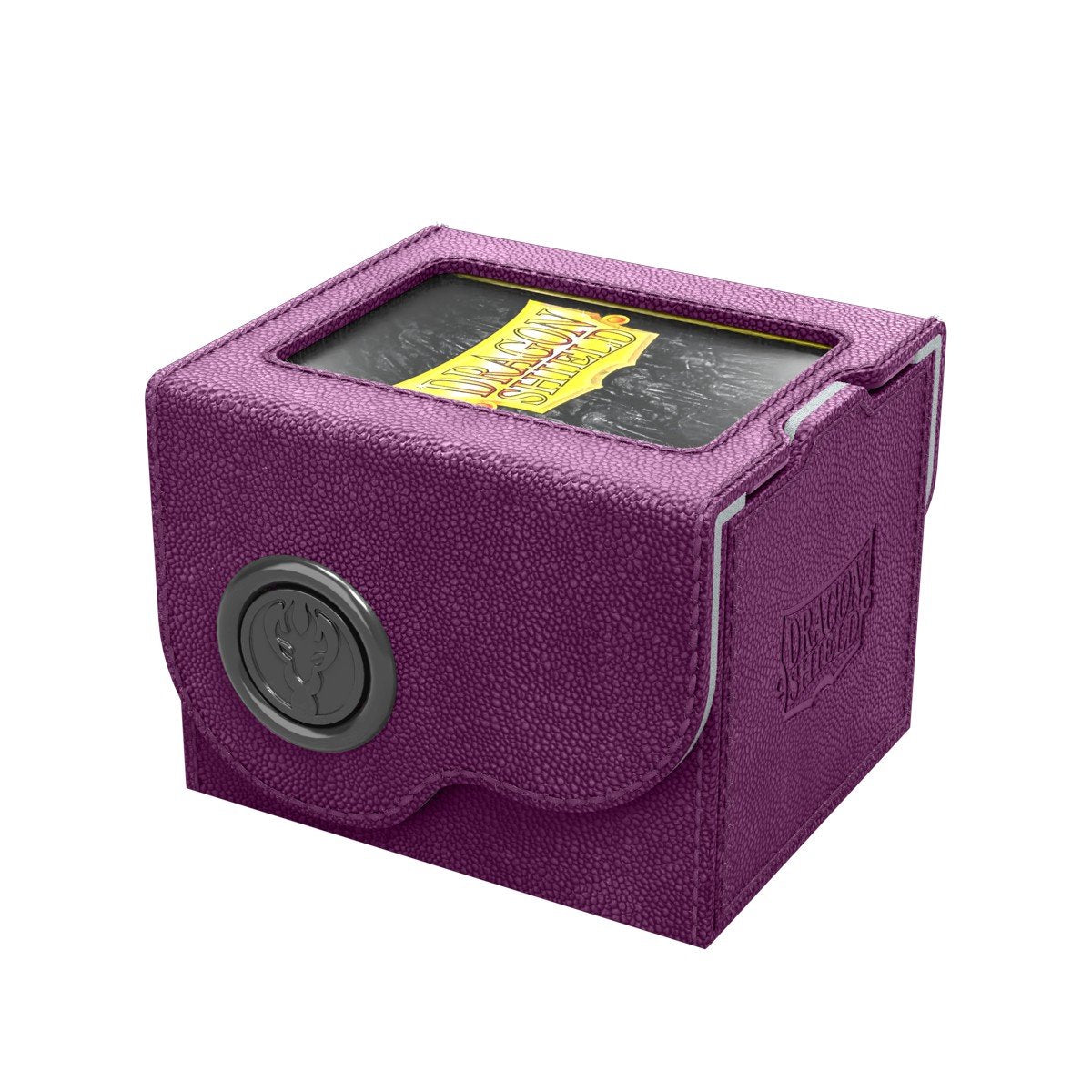 Dragon Shield Dragon Lock System Deck Box 100+ Purple & Frost for Standard Size Trading Cards, Magnetic Deck Case with Display Window Holds 130
