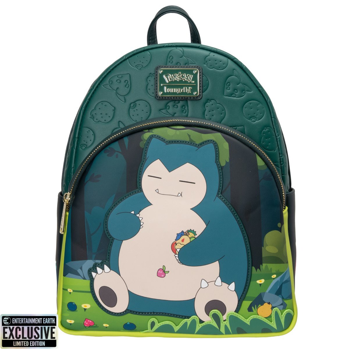 Pokemon Snorlax Midsize Backpack Entertainment Earth Exclusive by Loungefly, Faux Leather Backpack with Adjustable Straps, Limited Edition Pokemon