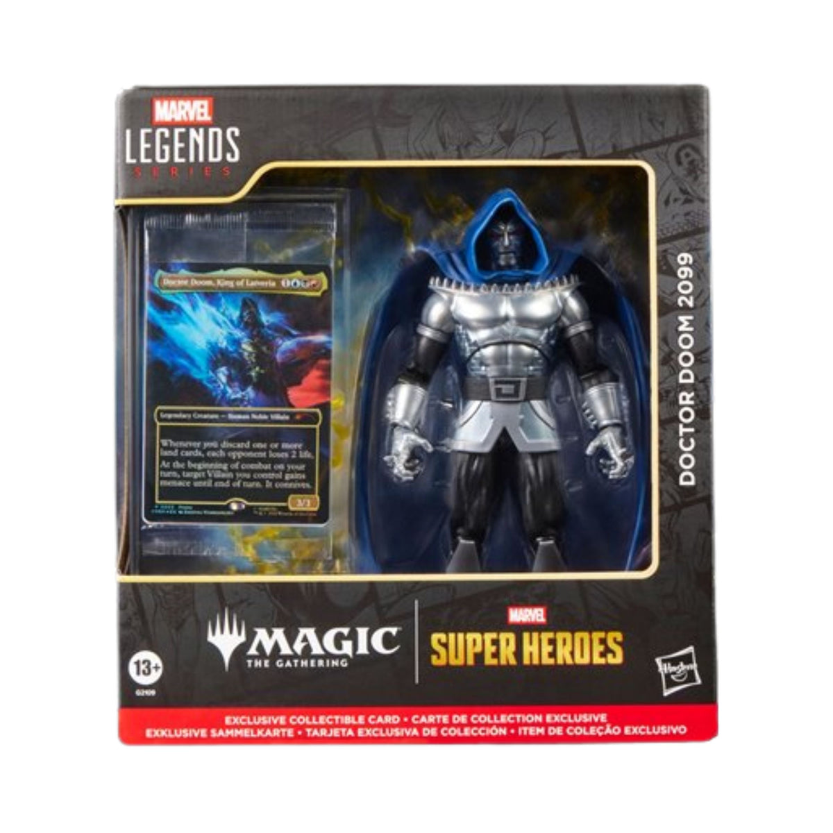 Marvel Legends Series Doctor Doom 2099 6-Inch Action Figure with 8 Accessories and Exclusive Foil Magic: The Gathering Card