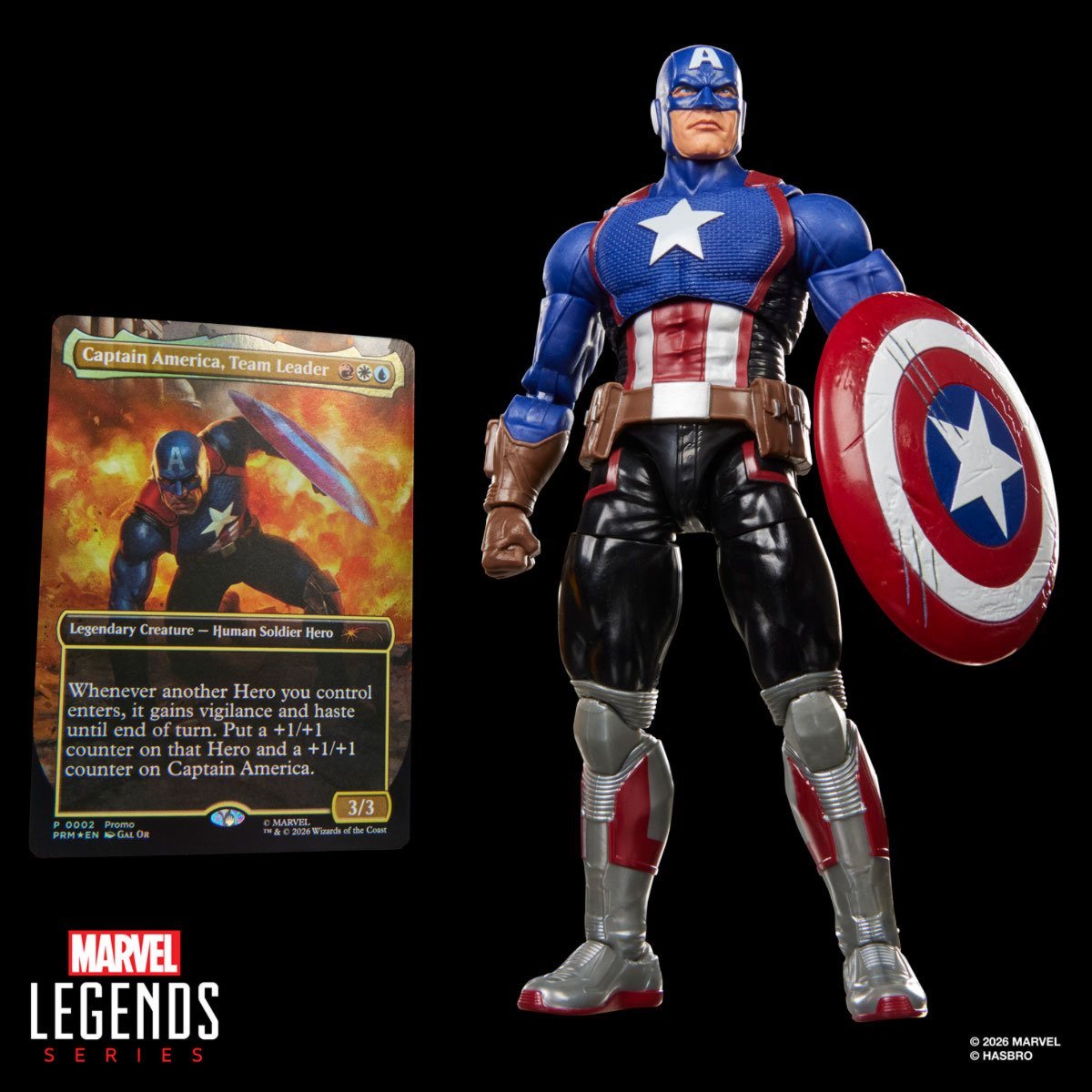 Marvel Legends Series Captain America Avengers: Twilight 6-Inch Action Figure with Shield, Accessories and Exclusive Foil Magic: The Gathering Card