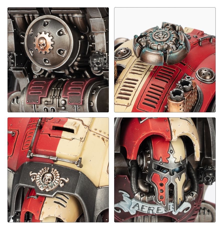 Warhammer 40K Imperial Knights Knight Questoris Model Kit – Multipart Plastic War Machine Figure with 6 Build Configurations for Warhammer 40,000