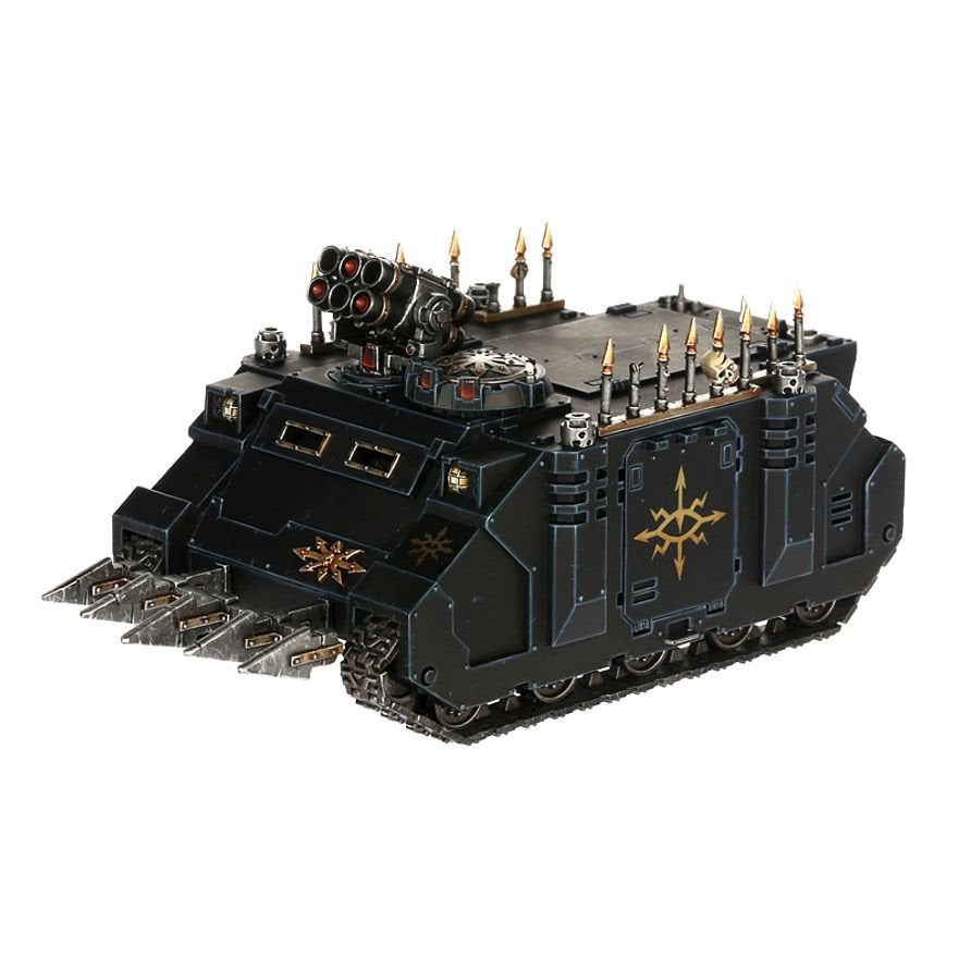 Warhammer 40,000 Chaos Rhino Chaos Space Marines Chaos Rhino Vehicle Kit for Warhammer 40K – Customizable Plastic Transport with Weapon & Cosmetic