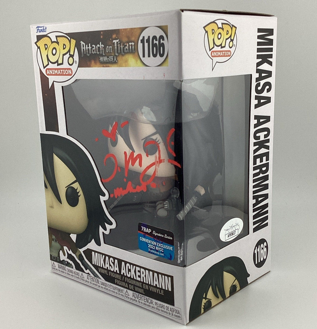 Funko Pop! Vinyl: Attack on Titan - Mikasa Ackerman Signed Trina N. #1166