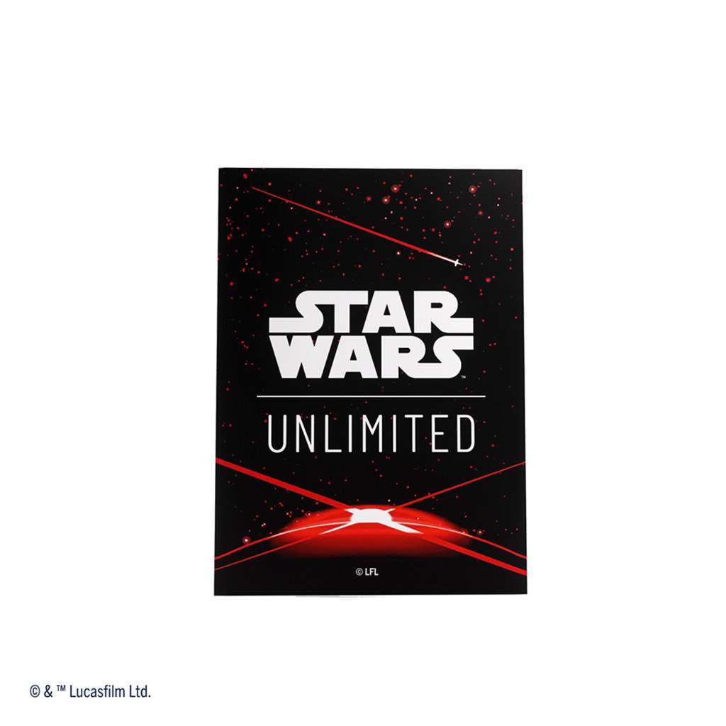 Star Wars: Unlimited Art Sleeves Cardback Red, 60 Matte Card Sleeves with 1 Clear Leader Sleeve, Officially Licensed Card Protectors for TCG, LCG and