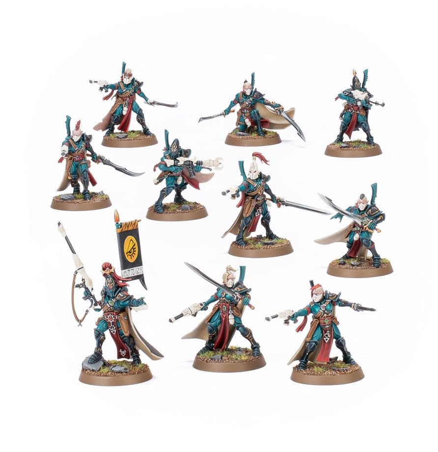 Warhammer 40,000 Aeldari Corsair Voidreavers – 10 Plastic Miniatures for Warhammer 40K, Elite Aeldari Infantry with Melee & Ranged Build Options