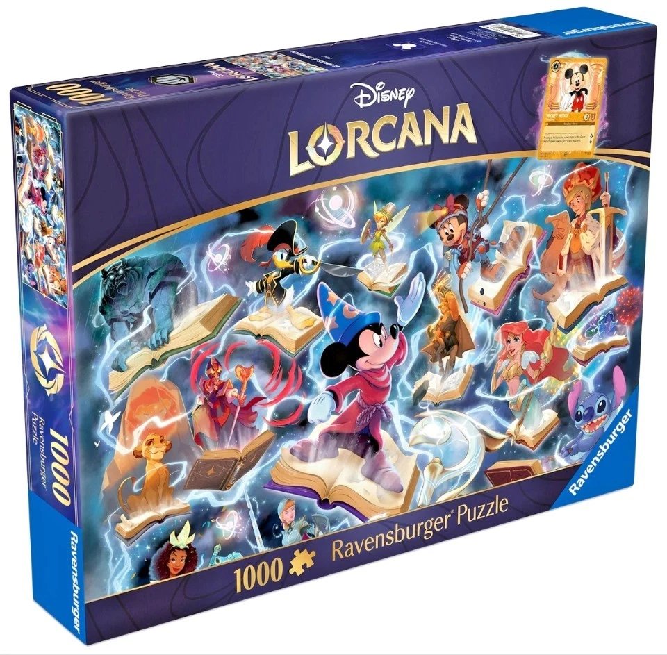 Disney Lorcana 1000 Pc Ravensburger Puzzle Glimmers o f The Realm Amber