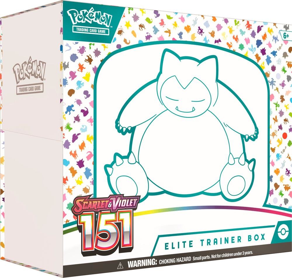 Pokémon TCG: Scarlet & Violet 151 Elite Trainer Box (ETB) – Includes 9 Booster Packs, Foil Snorlax Promo, Card Sleeves, Energy Cards & More – Pokémon