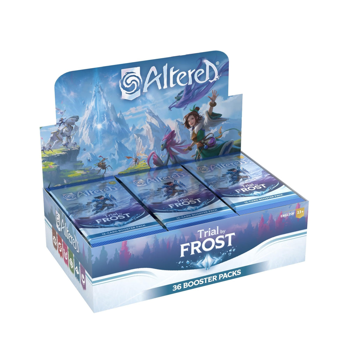 Equinox Altered Trial by Frost 36-Pack Booster Display - Unique Deck Building, Strategic Non-Combat Gameplay, Collectible Trading Card Game, Ages 13+