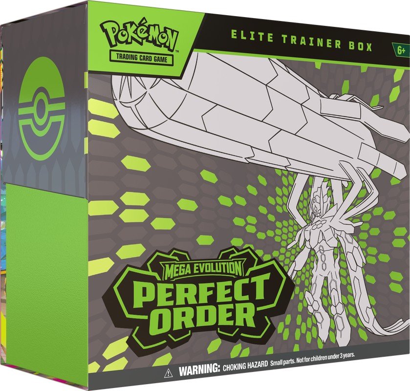 Pokemon TCG Mega Evolutions ME3 Elite Trainer Box – Perfect Order Pokemon Card Pack, Collector Booster, Over 120 Trading Cards, Pokemon Deck & Anime