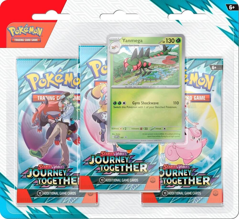 Journey Together 3 Pack Blister Pack - Pokémon TCG Scarlet & Violet 9 - Official Pokémon Cards Booster Pack, Collector Booster, Pokémon Deck, Anime