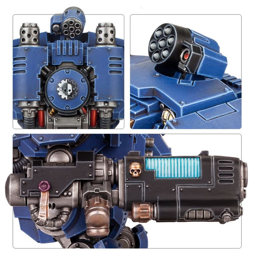Warhammer 40,000 Space Marines Primaris Redemptor Dreadnought Kit – Multi-Part Plastic Model with Weapons Options, 90mm Base & Transfer Sheet – Highly