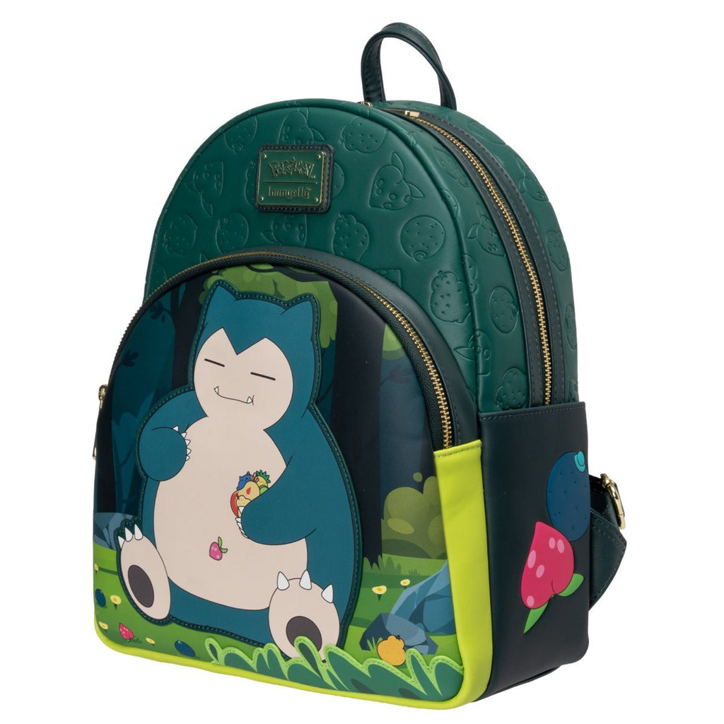 Pokemon Snorlax Midsize Backpack Entertainment Earth Exclusive by Loungefly, Faux Leather Backpack with Adjustable Straps, Limited Edition Pokemon