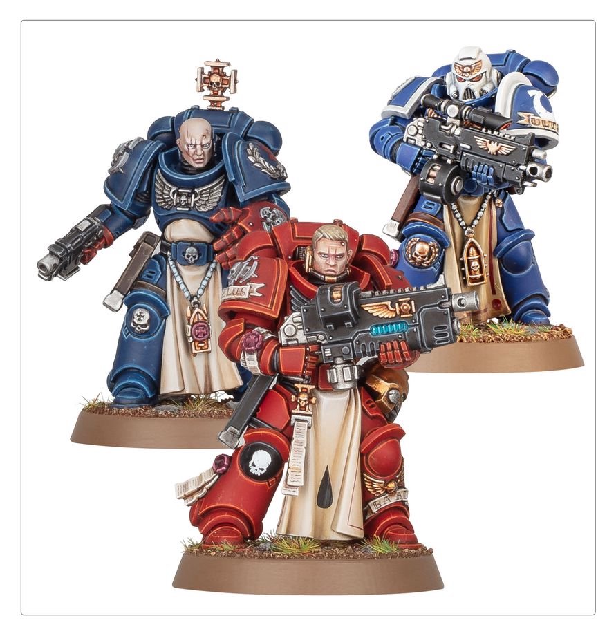 Warhammer 40K Space Marines Sternguard Veteran Squad Miniatures Kit – 5 Customizable Veteran Marksmen with Bolt Rifles, Combi-Weapons & Accessories