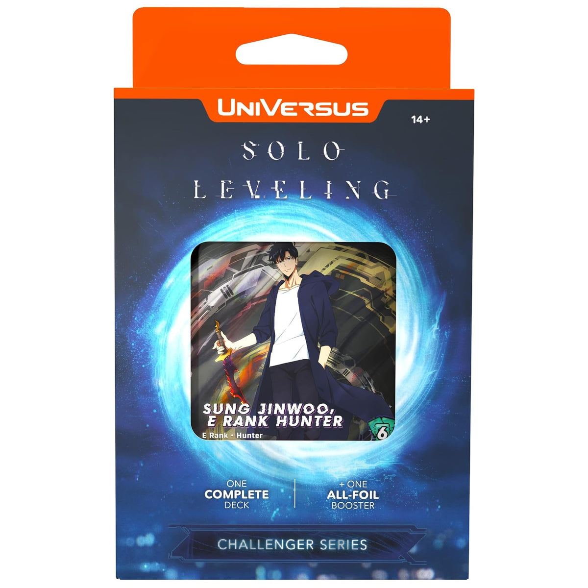 UniVersus: Solo Leveling - Challenger Series - Deck Building Game, Ready to Play Deck, Sung Jinwoo Character Card, 6 Foil Or Alt Art Cards
