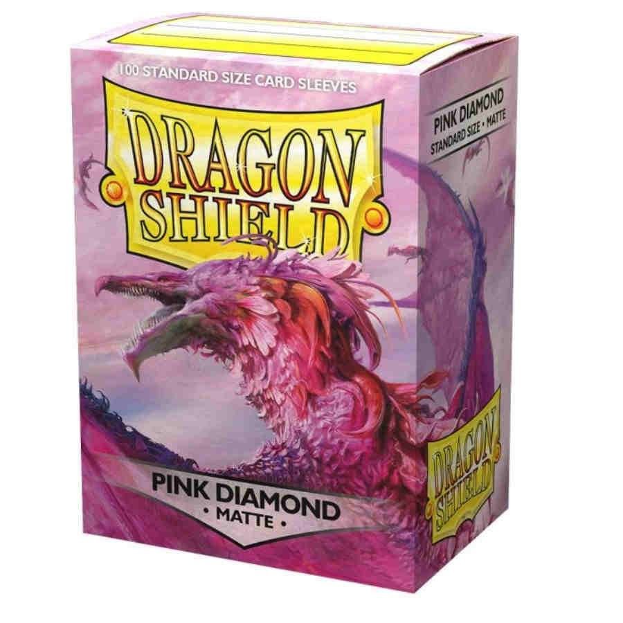 Dragon Shield Card Sleeves Pink Diamond Matte 100ct Trading Card Protectors