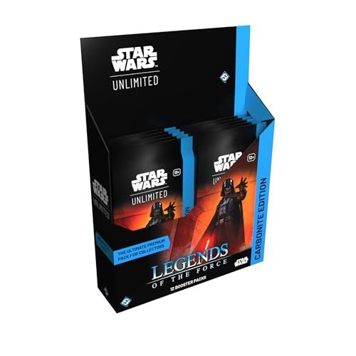 Star Wars: Unlimited TCG Legends of The Force Carbonite Edition Booster Display - 12 Premium Booster Packs with Exclusive Variants, Ages 12+, 2+