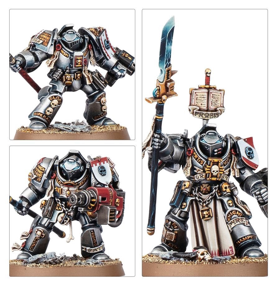 Warhammer 40K Combat Patrol Grey Knights Army Set – 17 Miniatures Including Castellan Crowe, Strike Squad, Brotherhood Terminators & Venerable