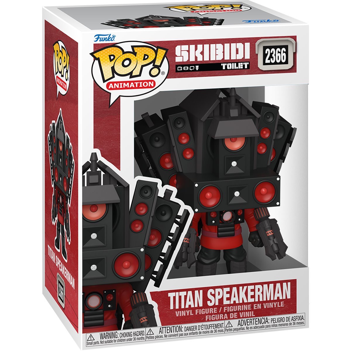 Titan Speakerman #2366 Funko Pop! Animation Skibidi Toilet- Approx. 4 1/4" Collectible Vinyl Figure Bundled with Display Box Protector Case