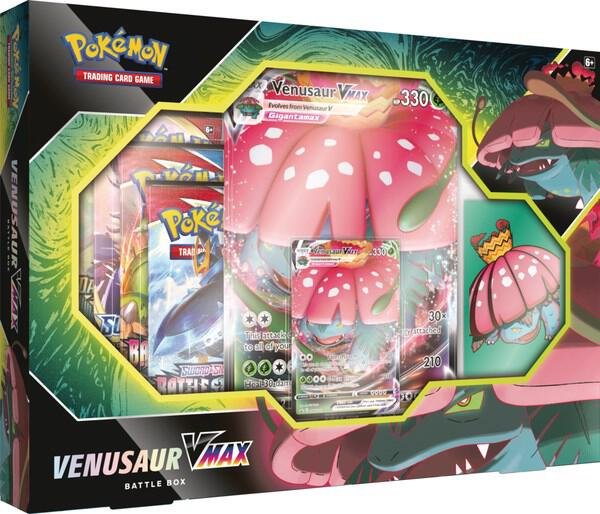 Pokemon Venusaur VMAX Battle Box | Foil Promo Card, Jumbo Card, and Booster Packs