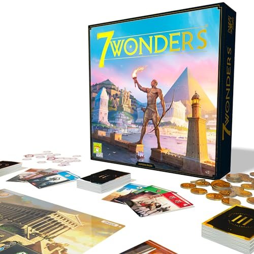 7 Wonders Board Game (New Edition) - Lead Your Civilization to Prosperity! Strategy Game for Kids and Adults, Ages 10+, 3-7 Players, 30 Minute